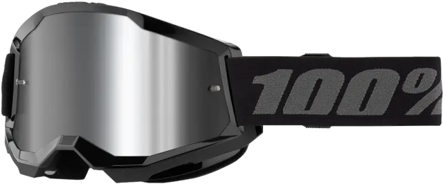 Strata 2 Junior Goggle Black Mirror Silver Lens - Powersports