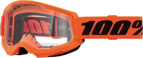 Strata 2 Junior Goggle Neon Orange Clear Lens - Powersports