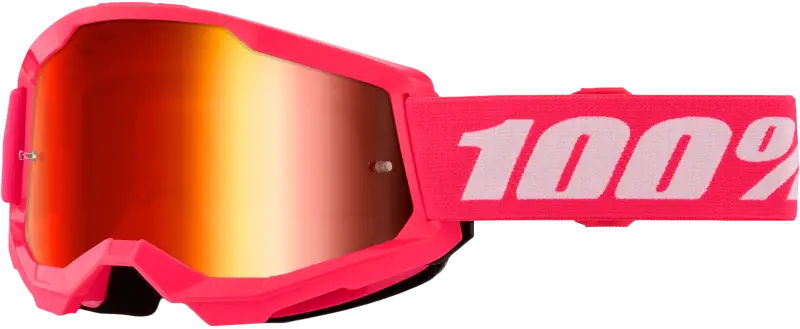 Strata 2 Junior Goggle Pink Mirror Red Lens - Powersports