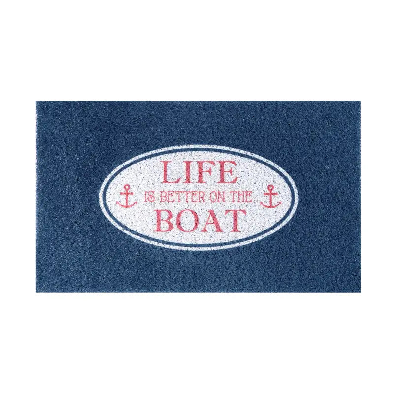 Kittrich Life Is Better On The Boat Navy Bl Welcome Mat