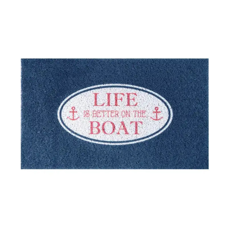 Kittrich Life Is Better On The Boat Navy Bl Welcome Mat