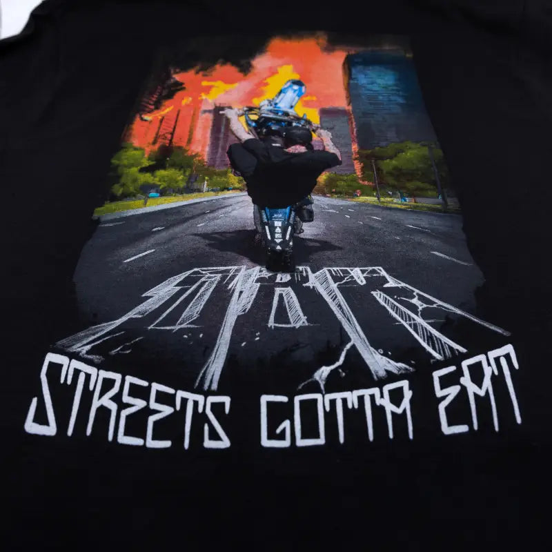 Streets Gotta Eat Tee Black Md - DBK