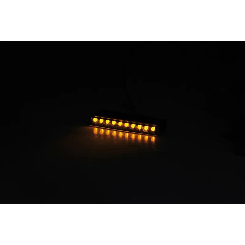 HIGHSIDER Stripe Sequential Turn Signal Pair Smoked Lens Black for Powersports