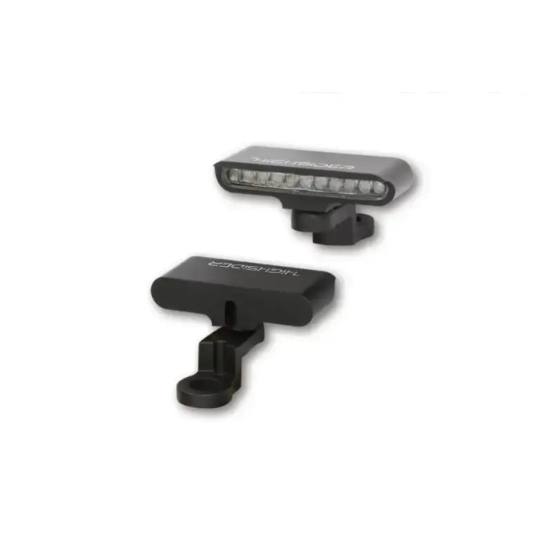 HIGHSIDER Stripe Turn Signal Mirror Mnt Pair Black for Powersports