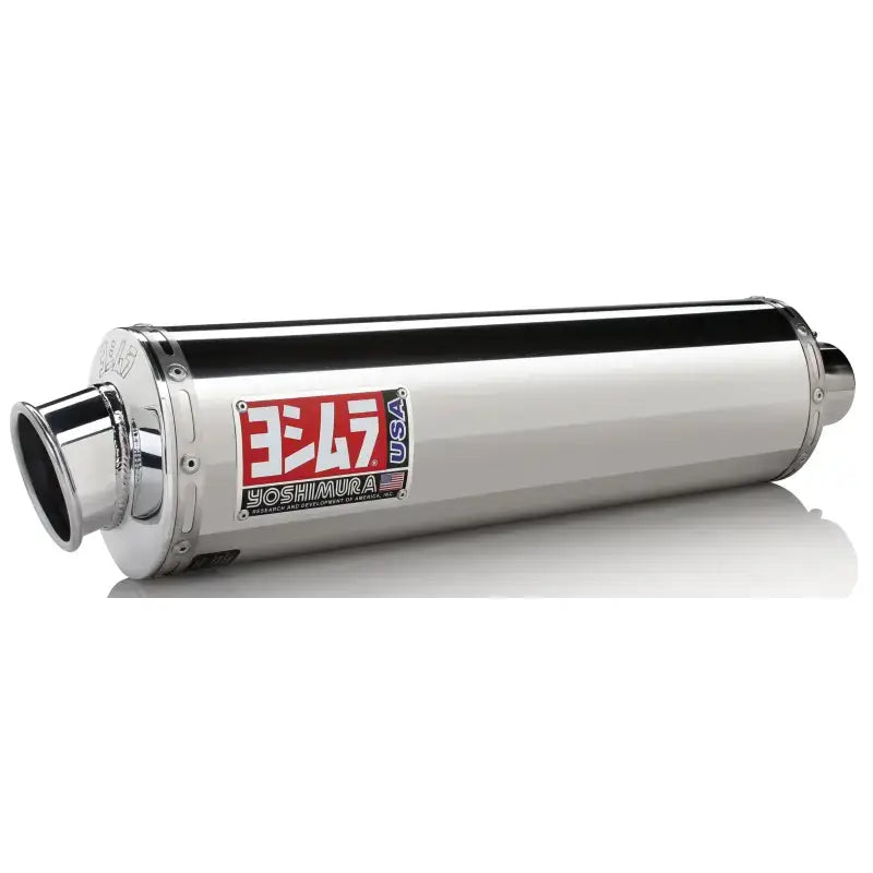 Silver Yoshimura SU129SO RS-3 Slip-On Exhaust Muffler for Street Rs 3 Bolt On SS Al