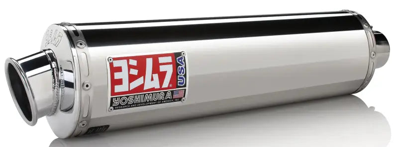Silver Yoshimura SU129SO RS-3 Slip-On Exhaust Muffler for Street Rs 3 Bolt On SS Al
