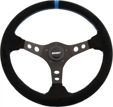 Suede Series Steering Wheel Black/Blue