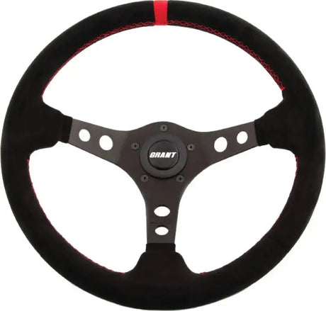 Suede Series Steering Wheel Black/Red