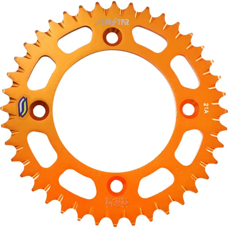 Sunstar 5-001140OR Rear Sprocket Aluminum 40T-415 Org Husq/Ktm - Sprockets