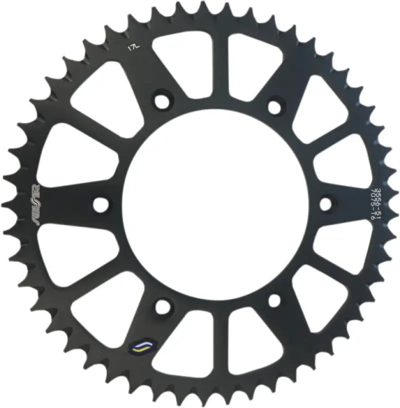 Sunstar 5-355651BK Rear Sprocket Aluminum 51T-520 Blk Beta - Sprockets