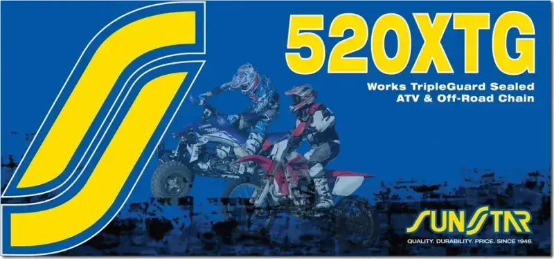SUNSTAR Chain Xtg Works Sealed 520x120 Nat/Gld for Powersports