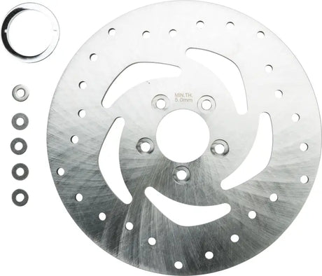HARDDRIVE Super Flow Brk Rotor Rear 10.5 Ss Machined 2.22id for Powersports