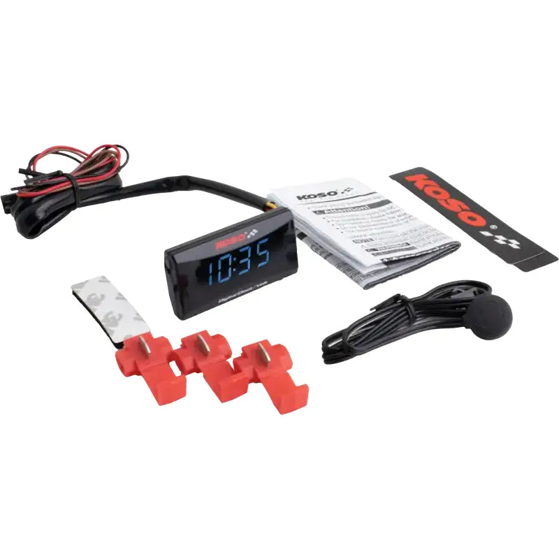 Super Slim Clock / Volt Meter Blue Display 