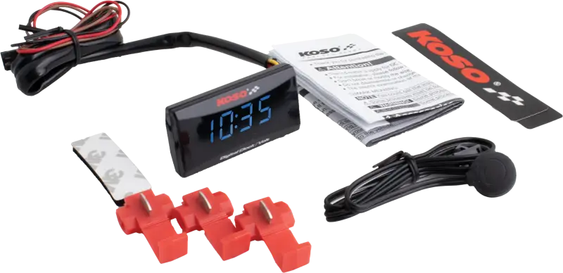 Super Slim Clock / Volt Meter Blue Display 