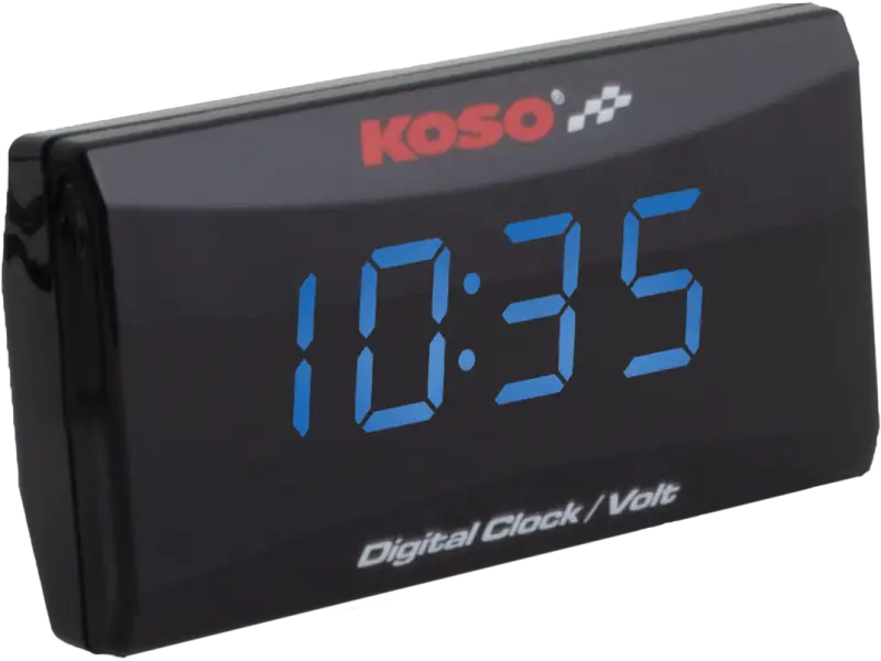 KOSO Super Slim Clock / Volt Meter Blue Display