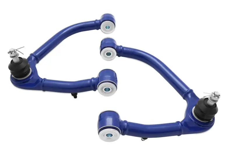 SuperPro Chevrolet Silverado GMC Sierra upper control arm set with blue stabilizer bar