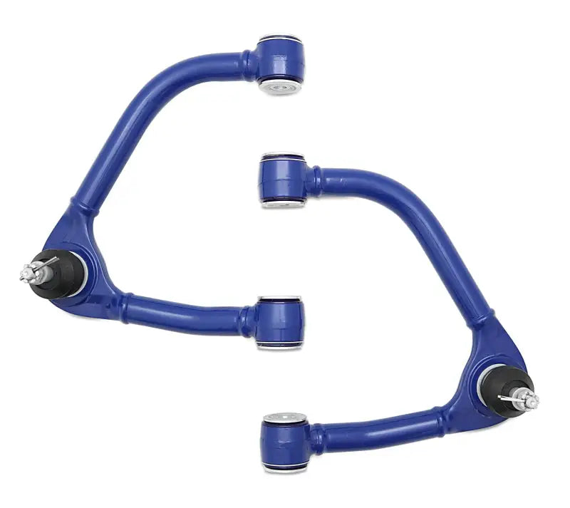 SuperPro blue upper control arm set for Chevrolet Silverado and GMC Sierra