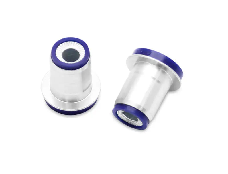 Silver and blue bushings from SuperPro 2001 Lexus IS300 camber adjustable bushing kit