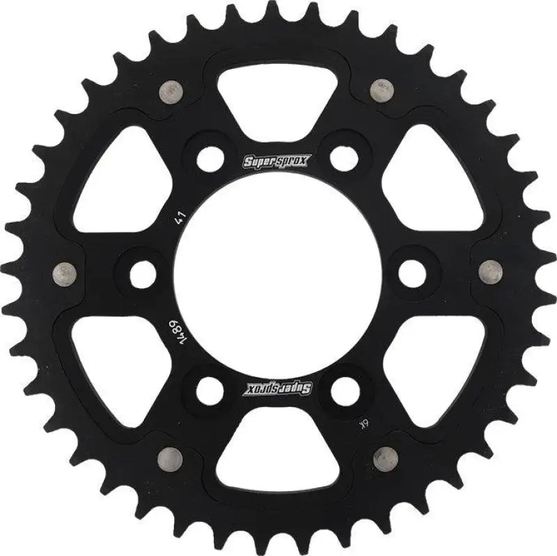 Rear Stealth Sprocket Alu/Stl 41T-525 Blk Kaw