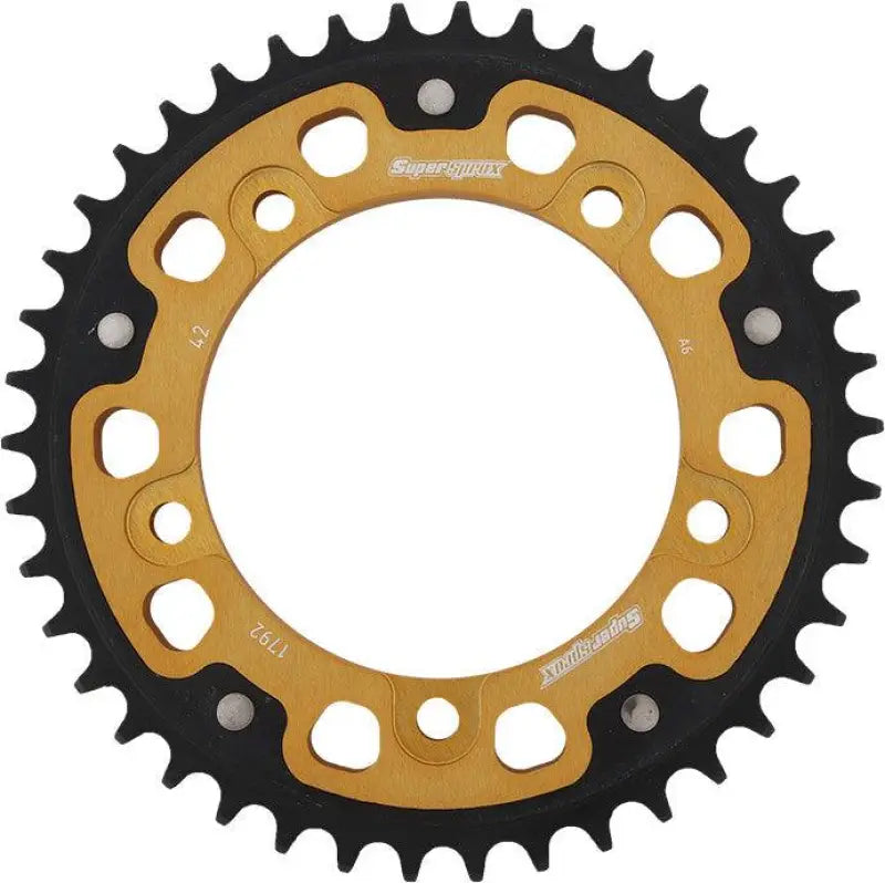 Rear Stealth Sprocket Alu/Stl 42T-525 Gld Suz/Tri