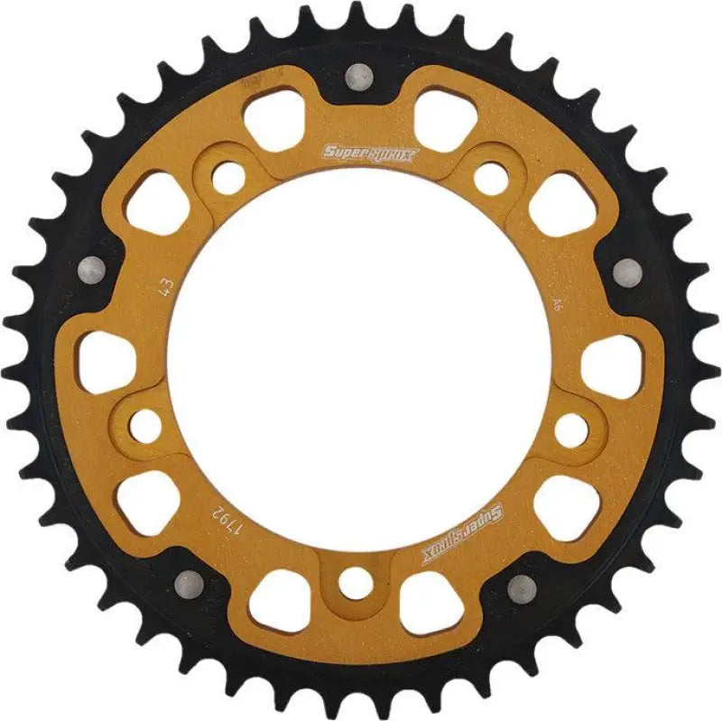 Rear Stealth Sprocket Alu/Stl 43T-525 Gld Suz/Tri