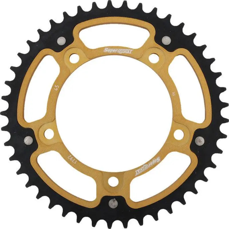 Rear Stealth Sprocket Alu/Stl 45T-525 Gld Suz/Tri