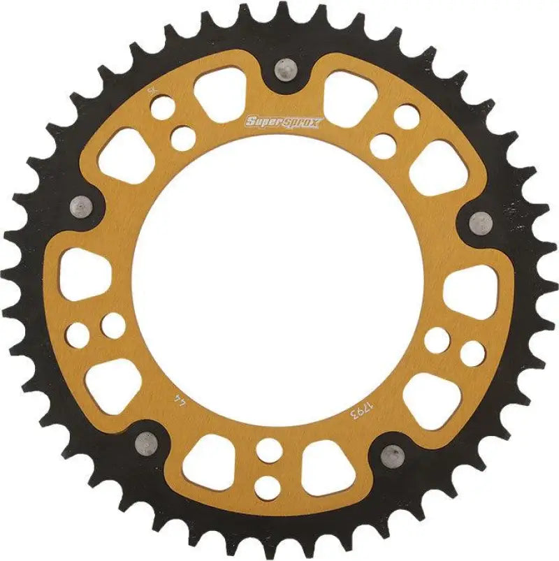 Rear Stealth Sprocket Alu/Stl 44T-520 Gld Hay/Suz/Tri