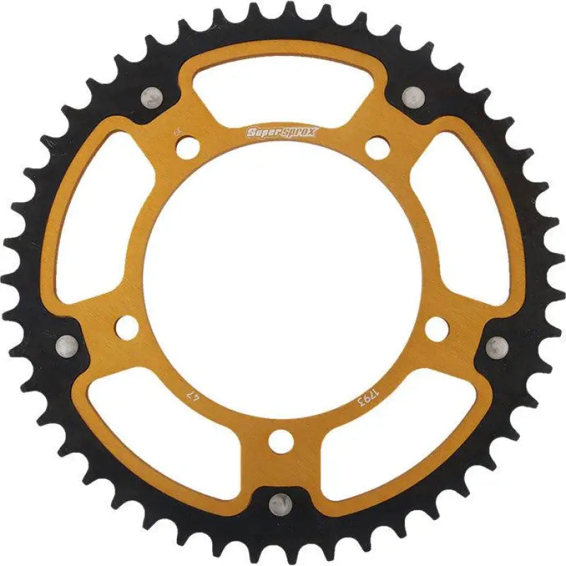 Rear Stealth Sprocket Alu/Stl 47T-520 Gld Hay/Suz/Tri