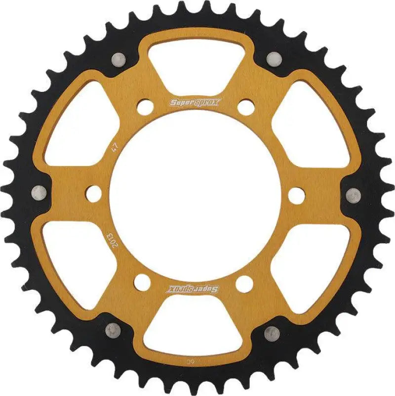 Rear Stealth Sprocket Alu/Stl 47T-520 Gld Tri