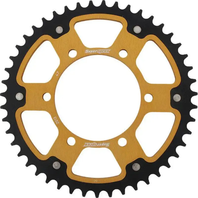 Rear Stealth Sprocket Alu/Stl 47T-520 Gld Tri