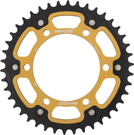 Rear Stealth Sprocket Alu/Stl 42T-520 Gld Hon/Kaw