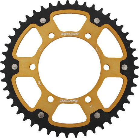Rear Stealth Sprocket Alu/Stl 47T-520 Gld Hon/Kaw/Yam