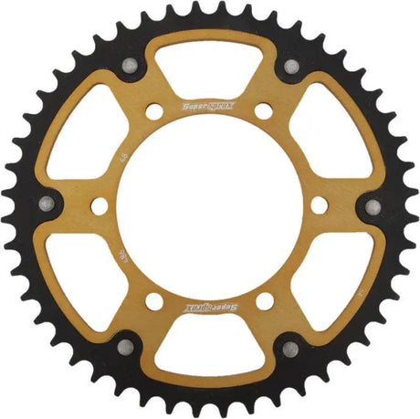 Rear Stealth Sprocket Alu/Stl 48T-520 Gld Hon/Kaw/Yam
