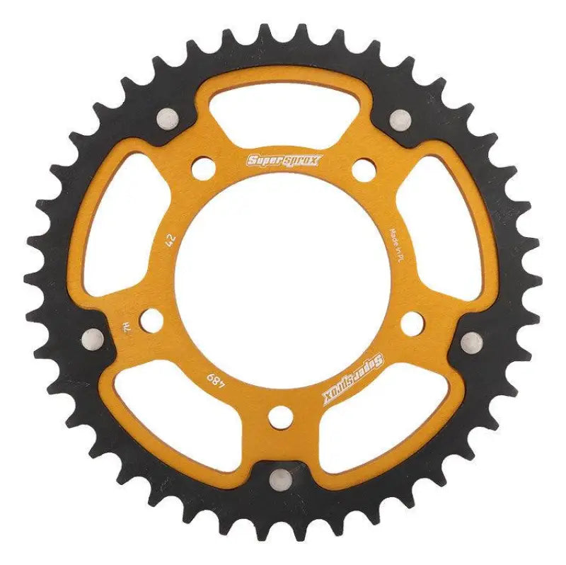 Rear Stealth Sprocket Alu/Stl 42T-530 Gld Kaw