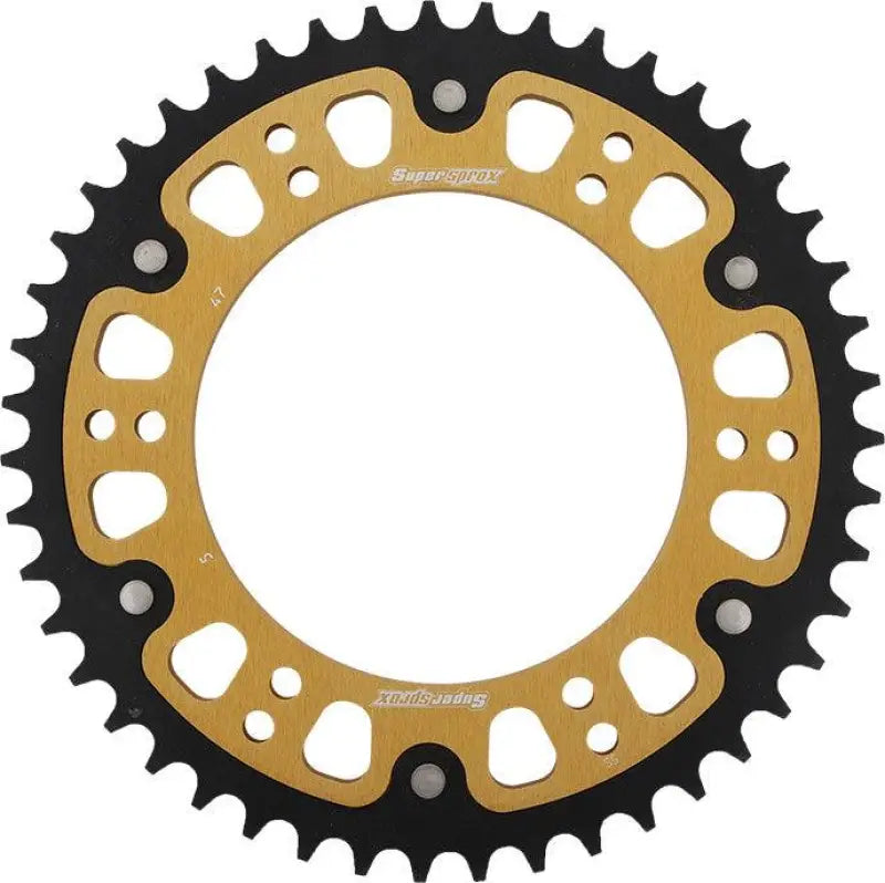 Rear Stealth Sprocket Alu/Stl 47T-520 Gld Apr/Bmw