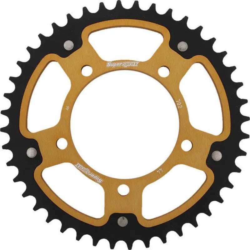 Rear Stealth Sprocket Alu/Stl 44T-525 Gld Apr