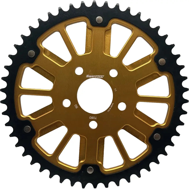 Supersprox Stealth 49T Rear Sprockets RST-7080:49-Gold - Gold Black Sprocket Alum Car Steel Teeth RST-7080:49-GLD