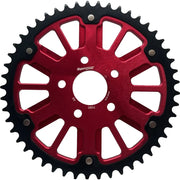 Supersprox Stealth 49T Rear Sprockets RST-7080:49-Red - Red Black Sprocket Alum Car Steel Teeth