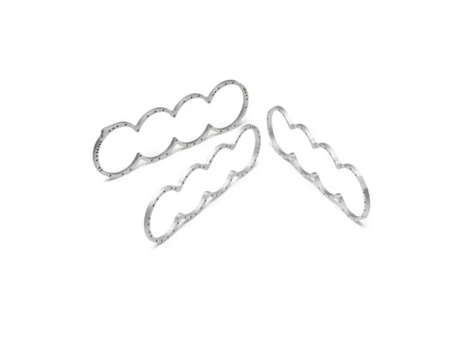 Silver-colored four-finger rings with supertech block guard for 2002+ Honda D17