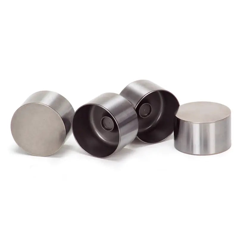Four cylindrical metal tappets for Supertech Cam Follower set, perfect for your cam