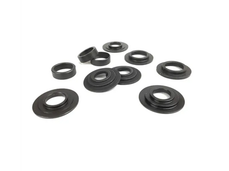Dark metal valve shims for Supertech Dual Spring Seat Locator, perfect for dual spring seat setups
