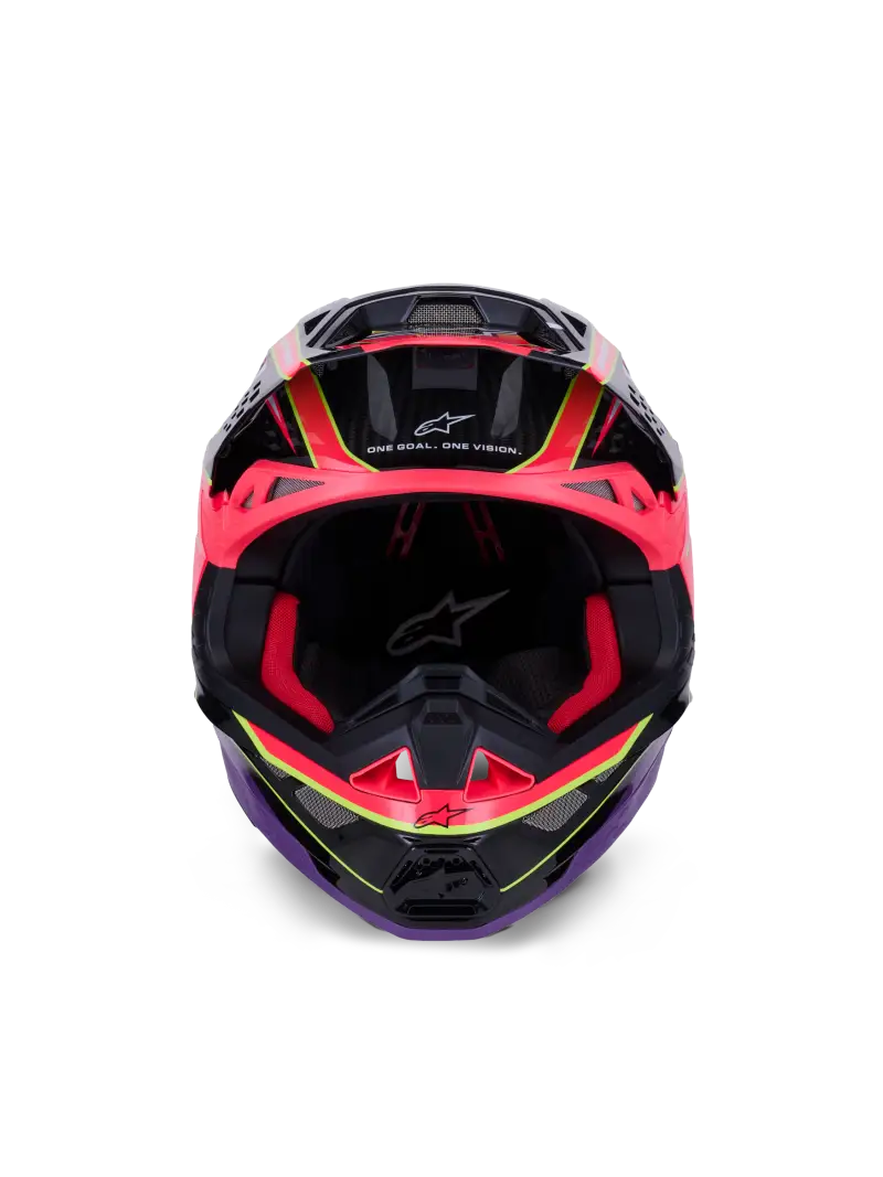 Supertech S M10 Era Helmet Pnk/Violet/Ylw Fluo Glossy Md - ALPINESTARS