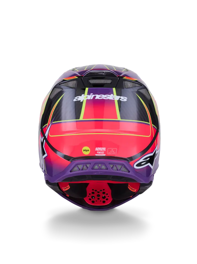 Supertech S M10 Era Helmet Pnk/Violet/Ylw Fluo Glossy Md - ALPINESTARS