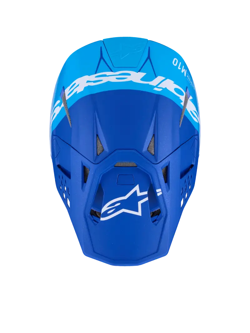 Supertech S M10 Flood Helmet Met Blu/Md Blu/Blk Crb M&G Sm - ALPINESTARS