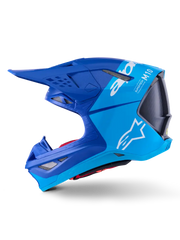 Supertech S M10 Flood Helmet Met Blu/Md Blu/Blk Crb M&G Sm - ALPINESTARS