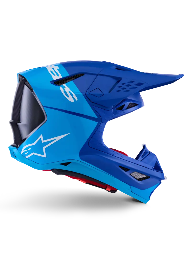 Supertech S M10 Flood Helmet Met Blu/Md Blu/Blk Crb M&G Sm - ALPINESTARS