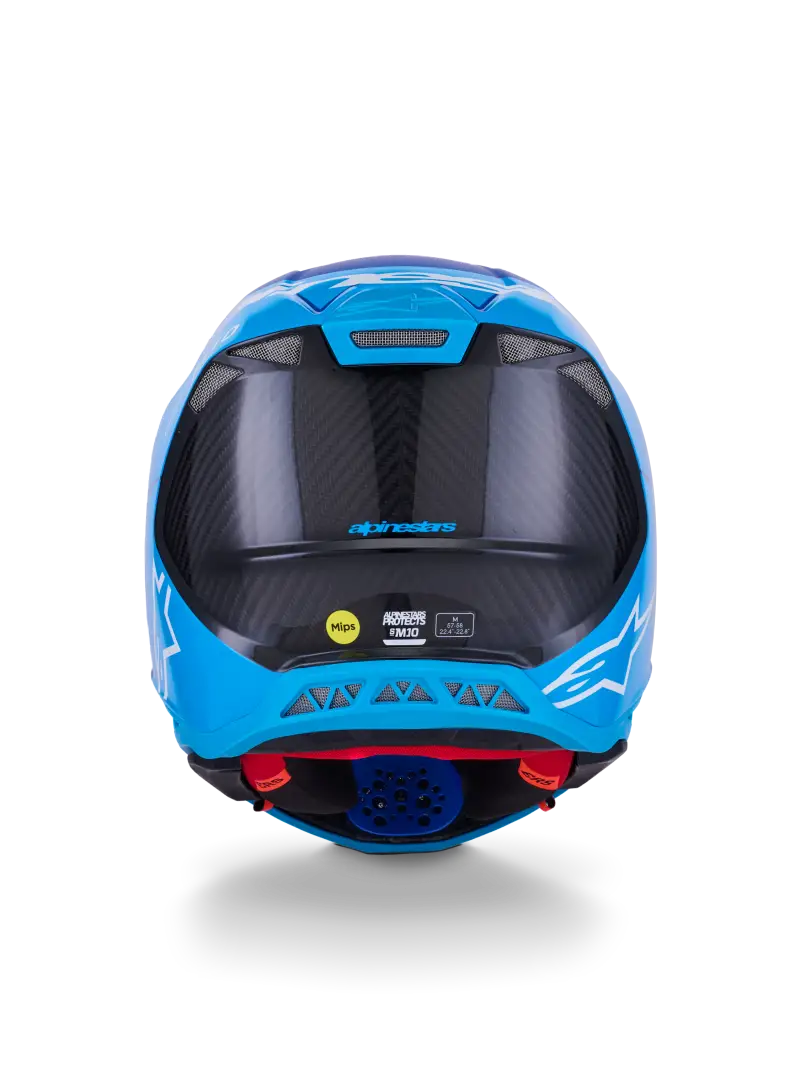 Supertech S M10 Flood Helmet Met Blu/Md Blu/Blk Crb M&G 2x - ALPINESTARS