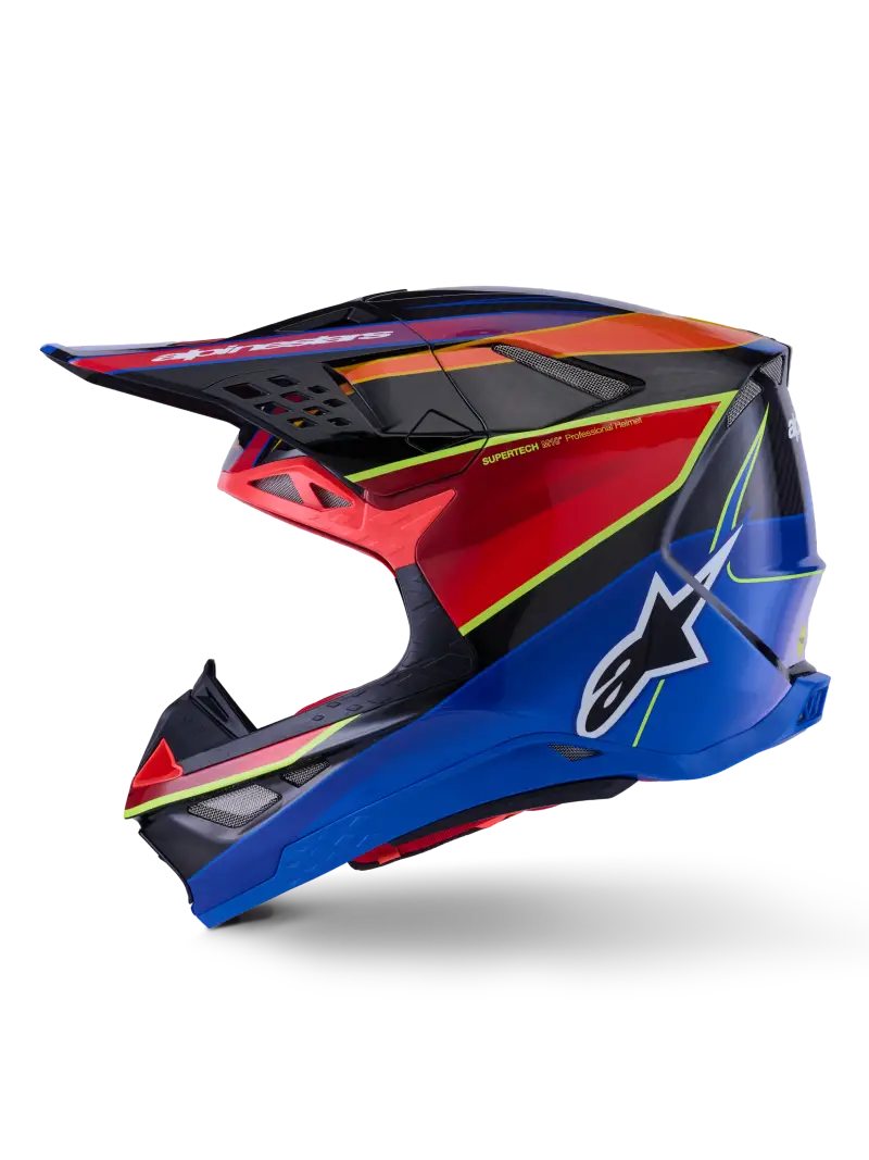 Supertech S M10 Era Helmet Blu/Rd/Ylw Fluo Glossy Xl