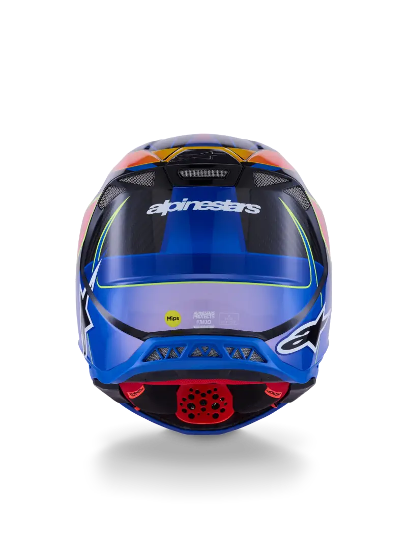 Supertech S M10 Era Helmet Blu/Rd/Ylw Fluo Glossy Md - ALPINESTARS