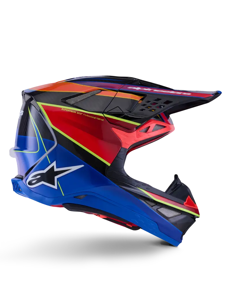 Supertech S M10 Era Helmet Blu/Rd/Ylw Fluo Glossy Lg